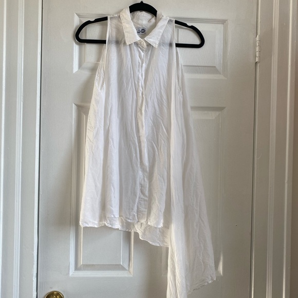 Cheap Monday Asymmetrical Button up tunic sz XS - Picture 6 of 7